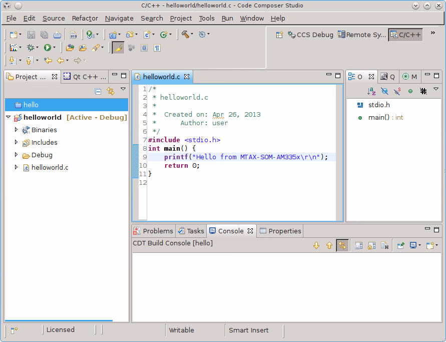 Создание проекта в Code Composer Studio - иллюстрация 7